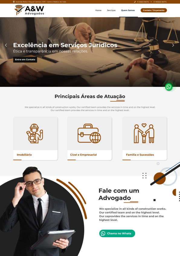 Site gerenciável e profissional