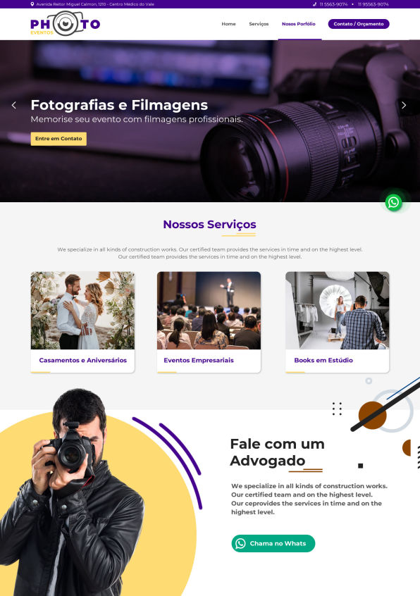 Site completo com hospedagem inclusa